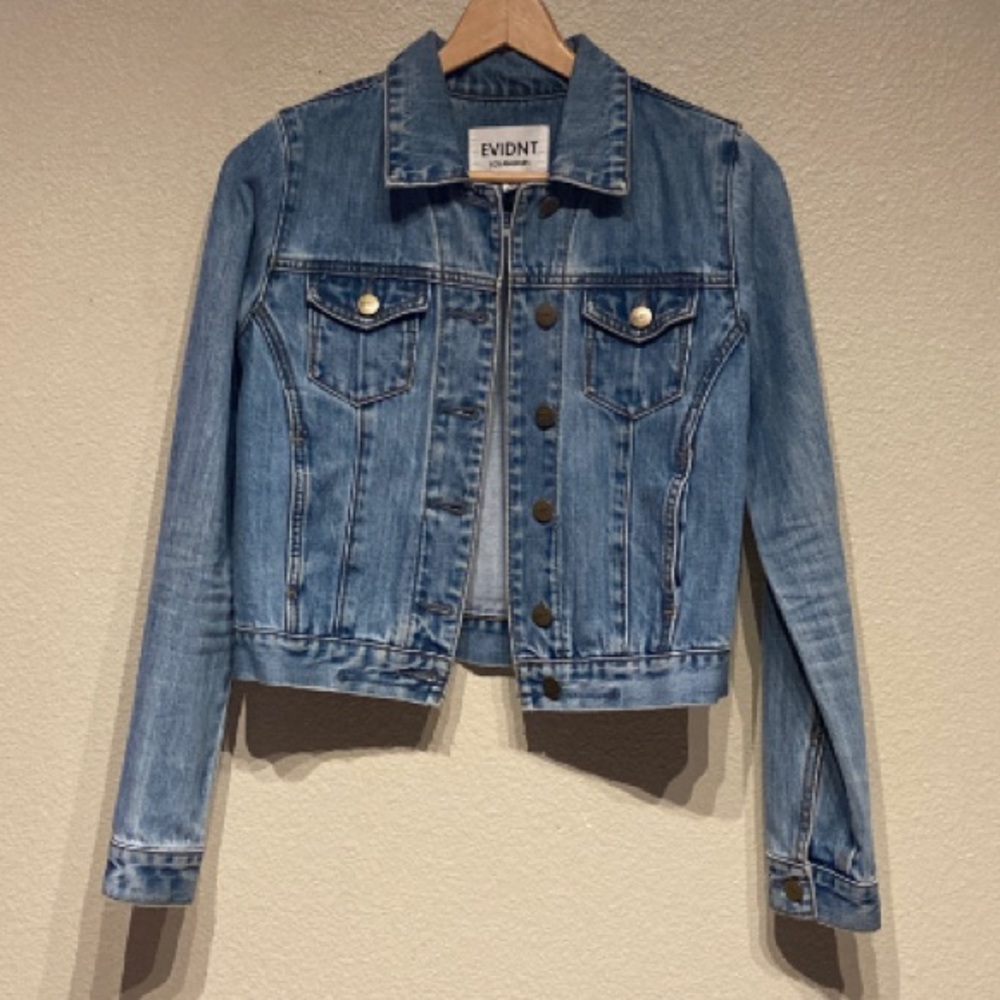 Cropped Denim Jacket by EVIDNT